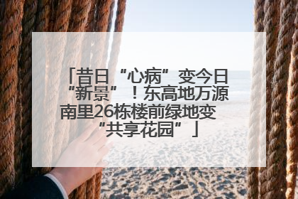 昔日“心病”变今日“新景”！东高地万源南里26栋楼前绿地变“共享花园”