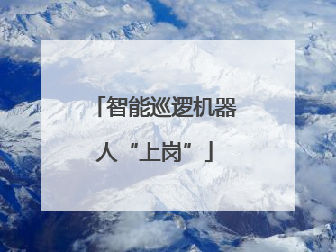 智能巡逻机器人“上岗”