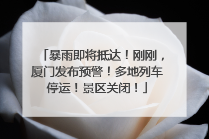 暴雨即将抵达！刚刚，厦门发布预警！多地列车停运！景区关闭！