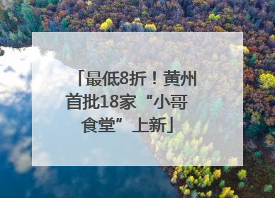 最低8折！黄州首批18家“小哥食堂”上新