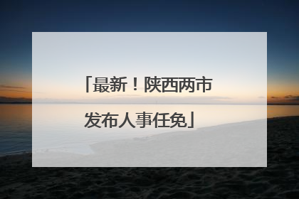 最新！陕西两市发布人事任免