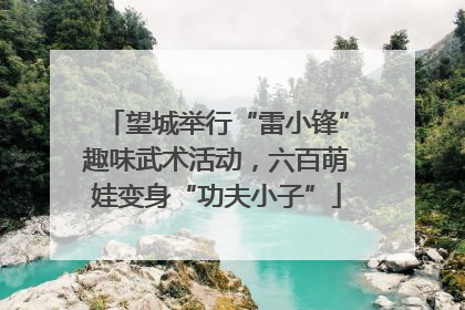 望城举行“雷小锋”趣味武术活动，六百萌娃变身“功夫小子”