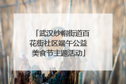 武汉纱帽街道百花街社区端午公益美食节主题活动