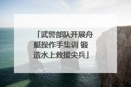 武警部队开展舟艇操作手集训 锻造水上救援尖兵