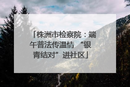 株洲市检察院：端午普法传温情 “银青结对”进社区