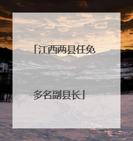 江西两县任免多名副县长