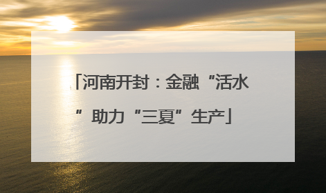 河南开封：金融“活水”助力“三夏”生产