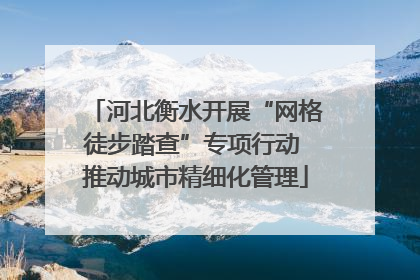 河北衡水开展“网格徒步踏查”专项行动 推动城市精细化管理