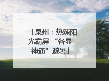 泉州：热辣阳光霸屏 “各显神通”避暑