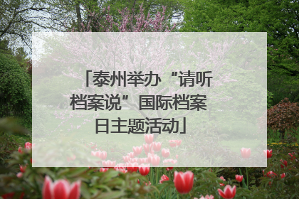 泰州举办“请听档案说”国际档案日主题活动