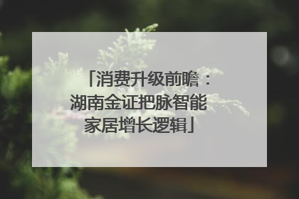 消费升级前瞻：湖南金证把脉智能家居增长逻辑