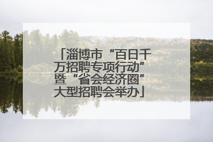 淄博市“百日千万招聘专项行动”暨“省会经济圈”大型招聘会举办