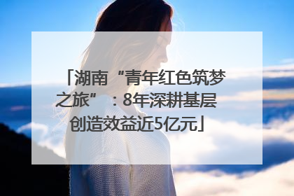 湖南“青年红色筑梦之旅”：8年深耕基层创造效益近5亿元