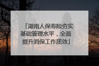 湖南人保寿险夯实基础管理水平，全面提升消保工作质效