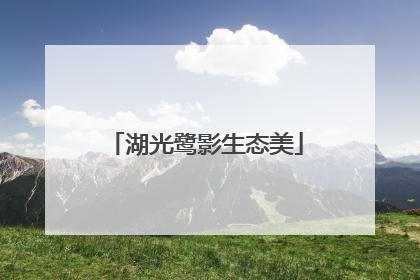 湖光鹭影生态美