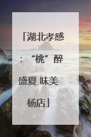 湖北孝感：“桃”醉盛夏 味美杨店