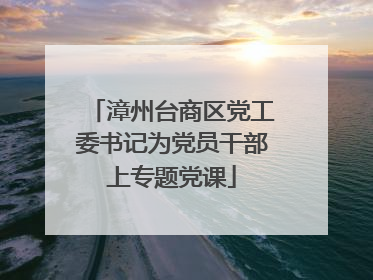 漳州台商区党工委书记为党员干部上专题党课