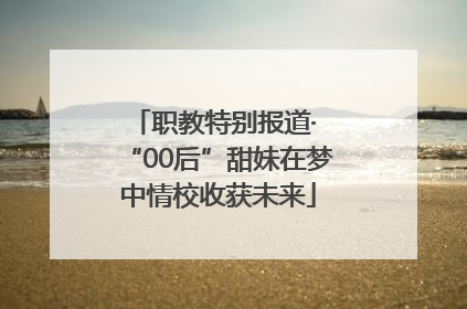 职教特别报道· “00后”甜妹在梦中情校收获未来