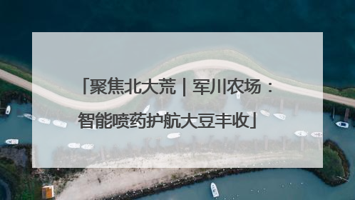聚焦北大荒｜军川农场：智能喷药护航大豆丰收