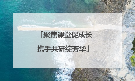 聚焦课堂促成长 携手共研绽芳华