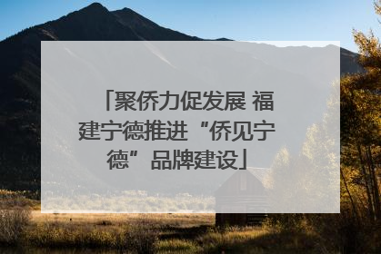 聚侨力促发展 福建宁德推进“侨见宁德”品牌建设