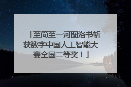 至简至一河图洛书斩获数字中国人工智能大赛全国二等奖！