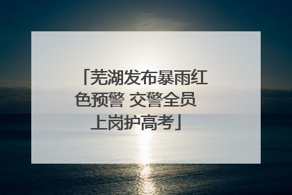 芜湖发布暴雨红色预警 交警全员上岗护高考