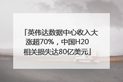 英伟达数据中心收入大涨超70%，中国H20相关损失达80亿美元