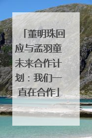 董明珠回应与孟羽童未来合作计划：我们一直在合作