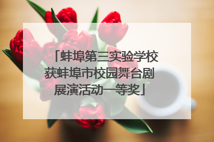 蚌埠第三实验学校获蚌埠市校园舞台剧展演活动一等奖