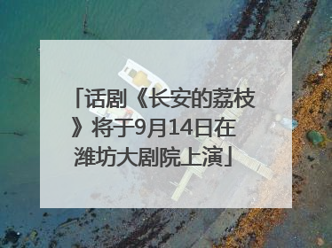 话剧《长安的荔枝》将于9月14日在潍坊大剧院上演