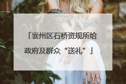 襄州区石桥资规所给政府及群众“送礼”