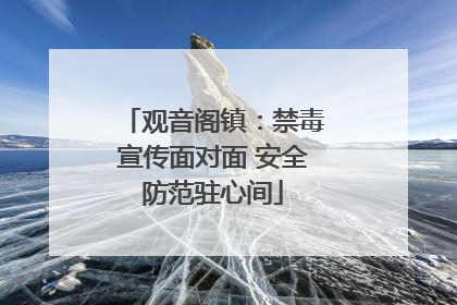 观音阁镇：禁毒宣传面对面 安全防范驻心间