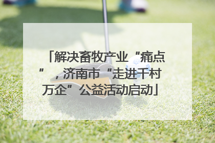 解决畜牧产业“痛点”，济南市“走进千村万企”公益活动启动