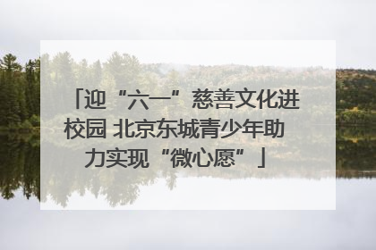 迎“六一”慈善文化进校园 北京东城青少年助力实现“微心愿”