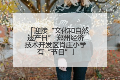 迎接“文化和自然遗产日” 郑州经济技术开发区肖庄小学有“节目”