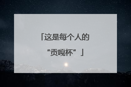 这是每个人的“贡嘎杯”