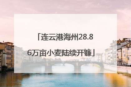 连云港海州28.86万亩小麦陆续开镰
