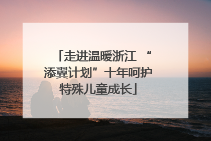 走进温暖浙江 “添翼计划”十年呵护特殊儿童成长
