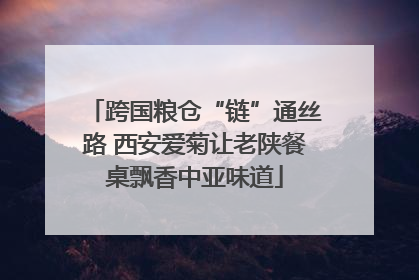 跨国粮仓“链”通丝路 西安爱菊让老陕餐桌飘香中亚味道