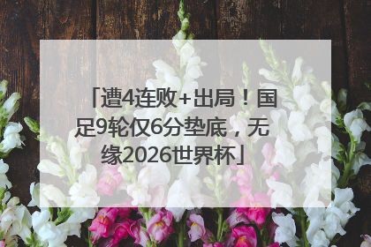 遭4连败+出局！国足9轮仅6分垫底，无缘2026世界杯