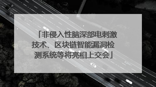 非侵入性脑深部电刺激技术、区块链智能漏洞检测系统等将亮相上交会