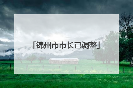 锦州市市长已调整