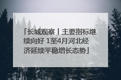 长城观察丨主要指标继续向好 1至4月河北经济延续平稳增长态势