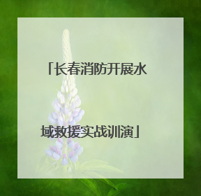 长春消防开展水域救援实战训演