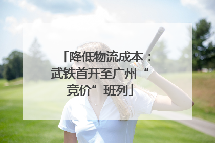 降低物流成本：武铁首开至广州“竞价”班列