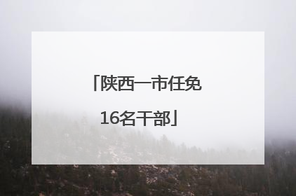 陕西一市任免16名干部