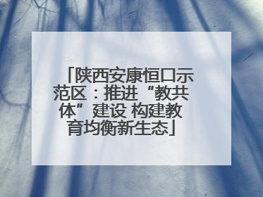 陕西安康恒口示范区：推进“教共体”建设 构建教育均衡新生态