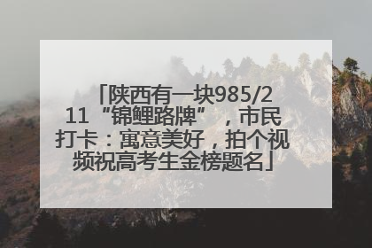 陕西有一块985/211“锦鲤路牌”，市民打卡：寓意美好，拍个视频祝高考生金榜题名