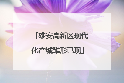 雄安高新区现代化产城雏形已现